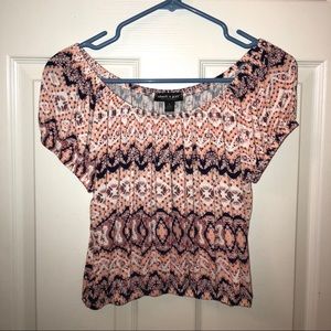 Patterned Long Crop Top